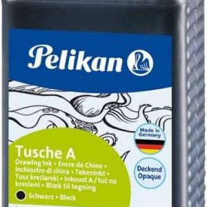 Pelikan Tinta China 523 1 Litro - Ideal para Dibujo y Caligrafia - Resistente al Agua - Secado Rapido - Color Negro