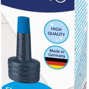 Pelikan Bote de Tinta para Tampones 28ml - Sin Aceite - Secado Rapido - Resistente al Agua - Color Azul Intenso