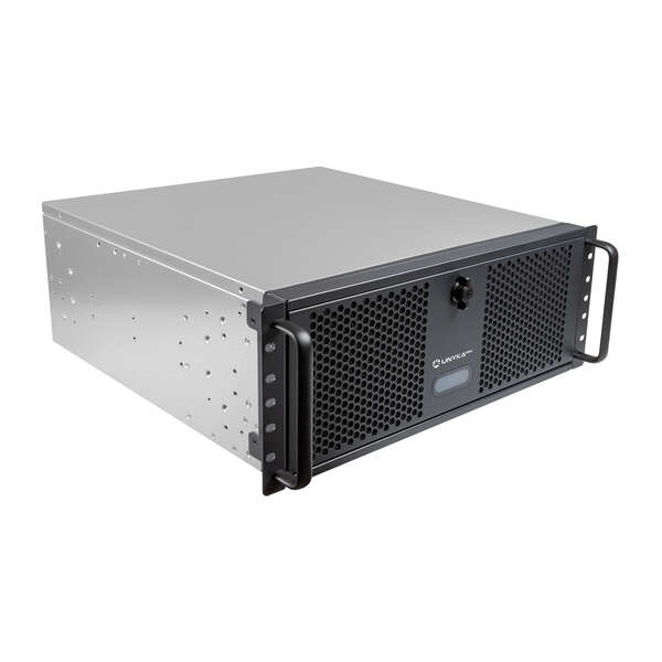 Unykach UK4339V Caja Rack 4U 19" - Tamaños de Disco Soportados 3.5", 2.5" - Filtro Antipolvo - USB-A 3.0, USB-C - 2 Ventiladores Incluidos - Color Negro