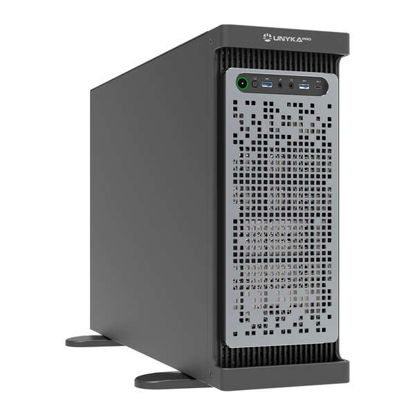 Unykach WS-SR630 Workstation & IDC Rack Caja 4U ATX - Tamaños de Disco Soportados 3.5", 2.5" - Filtro Antipolvo - USB-A 3.0, USB-C - 4 Ventiladores Incluidos - Color Negro/Plata