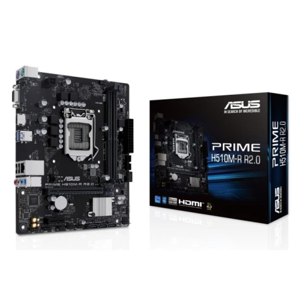 Asus Prime H510M-R R2.0 SI Placa Base Intel 1200 2x DDR4 - HDMI, VGA, PCIe 3.0, 4x Sata III, RJ-45, USB 2.0/3.2, MicroATX