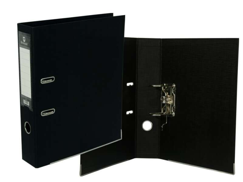 Bismark Archivador A-Z PVC A4 Lomo 75mm - Gran Resistencia - Tarjetero en el Lomo - Cartoneras Metalicas en el Borde Inferior - Mecanismo de Palanca - Color Negro 1 Bismark Archivador A-Z PVC A4 Lomo 75mm - Gran Resistencia - Tarjetero en el Lomo - Cartoneras Metalicas en el Borde Inferior - Mecanismo de Palanca - Color Negro