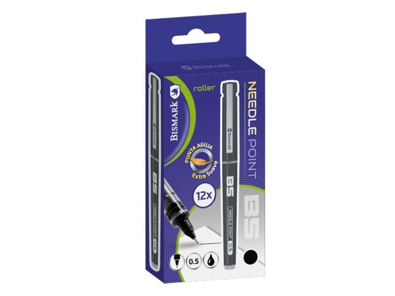 Bismark Boligrafo Tinta Liquida Punta Aguja - Escritura Suave - Alta Precision - Color Negro 1 Bismark Boligrafo Tinta Liquida Punta Aguja - Escritura Suave - Alta Precision - Color Negro