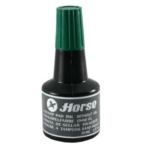 Horse Bote de Tinta para Tampon 30ml - Sin Aceite - Color Verde