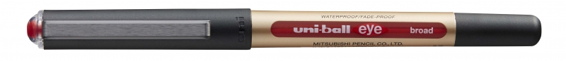 Uni-ball Eye Broad UB-150-10 Boligrafo de Tinta Liquida - Punta de Bola 1mm - Tinta Resistente al Agua y Luz - Sistema de Control de Tinta - Color Rojo