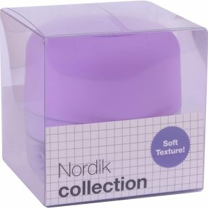 Apli Dispensador de Clips Nordik Collection - Base Translucida - Tapa Magnetica Soft Touch - Incluye 50 Clips - Ideal para Hogar, Oficina o Escuela - Color Violeta Pastel