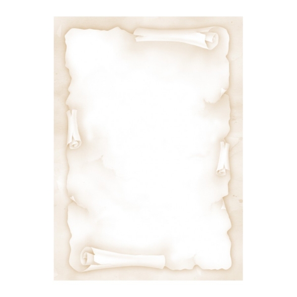 Apli Pack de 20 Hojas de Papel Tematico Pergamino - 90gr - Impresion a Color - Ideal para Invitaciones y Manualidades - Compatible con Impresoras Inkjet, Laser y Fotocopiadoras