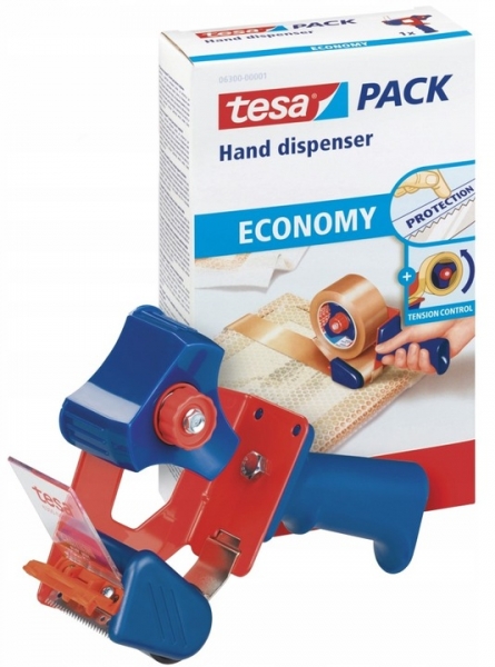 Tesa 6300 Economy Precintadora para Rollos de hasta 50mm - Tension Ajustable Manualmente - Color Rojo/Azul 1 Tesa 6300 Economy Precintadora para Rollos de hasta 50mm - Tension Ajustable Manualmente - Color Rojo/Azul