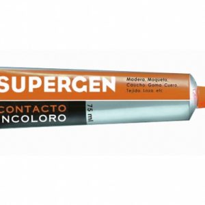 Supergen Contacto Pegamento Incoloro 75ml - Secado Rapido - No Contiene Tolueno - Resistencia al Envejecimiento y a los Rayos UV