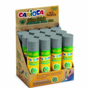 Carioca Eco Family Pack de 2 Pegamentos de Barra - Ideal para Casa, Colegio y Oficina - Pega Papel, Fotos y Tejidos - sin Disolventes - Color Varios