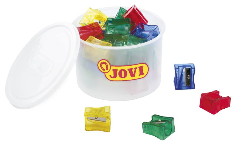 Jovi Jovicolor Bote de 25 Sacapuntas Maxi - Ideal para Ceras Jovicolor y Jovicolor Triwax - Apto para Formatos Maxi - Color Surtido 1 Jovi Jovicolor Bote de 25 Sacapuntas Maxi - Ideal para Ceras Jovicolor y Jovicolor Triwax - Apto para Formatos Maxi - Color Surtido