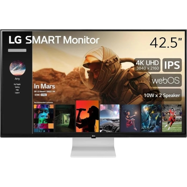 LG Smart Monitor 42.5" LED IPS UHD 4K HDR 10 - WebOS, HDMI, USB-C - Altavoces - VESA 100x100
