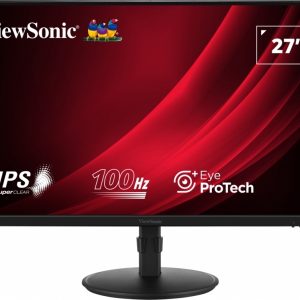 Viewsonic Monitor 27" VG2708A-MHD LED IPS FullHD - 16:9 - VGA - HDMI - DisplayPort - Altavoces - Ajustable en Altura - Color Negro