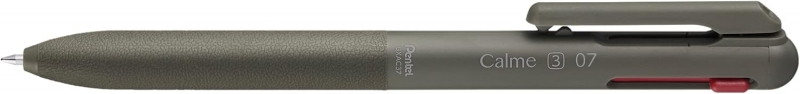 Pentel Calme Boligrafo Retractil de 3 Colores 0.7mm - Cuerpo Color Verde- Colores Tinta Azul, Rojo y Negro