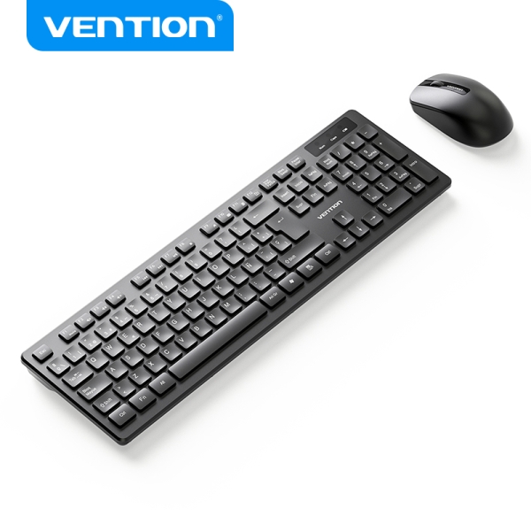 Vention KTD Combo Teclado y Raton Inalambrico - Conexion 2.4GHz - 1200 DPI - 104 Teclas - Color Negro 1 Vention KTD Combo Teclado y Raton Inalambrico - Conexion 2.4GHz - 1200 DPI - 104 Teclas - Color Negro