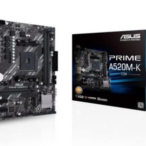 Asus Prime A520M-K Placa Base AMD AM4 2x DDR4 - HDMI, M.2, PCIe, 4x Sata III, USB 2.0, 3.2, RJ-45, VGA, Factor MicroATX
