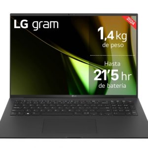 LG Gram 17Z90S-G.AA79B Portatil 17" Intel Evo Core Ultra 7 155H - 16GB - 1TB SSD - W11 Home 64 - Color Negro - Teclado QWERTY (ES)