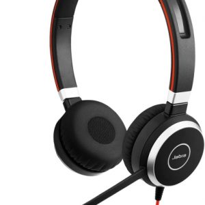 Jabra Evolve 40 MS Auriculares con Microfono USB/3.5mm - Cancelacion Pasiva de Ruido - Diadema Ajustable - Controles en Cable - Color Negro