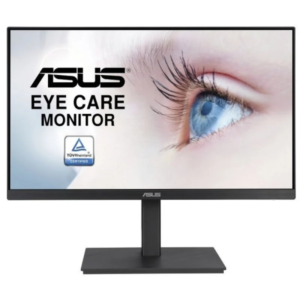 Asus Monitor 23.8" IPS LED FullHD 1080p 75Hz - Respuesta 5ms - Ajustable en Altura y Giratorio - Angulo de Vision 178° - 16:9 - Altavoces - HDMI, DPort - VESA 100x100mm - Color Negro