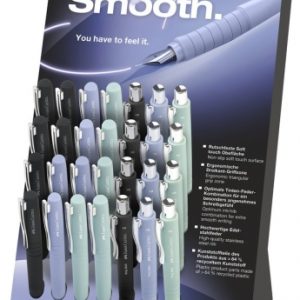 Faber-Castell Poly Expositor con 12 Boligrafos Poly Ball y 16 Plumas Estilograficas Poly Pen - Clip de Metal - Colores Surtidos