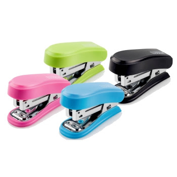 Novus Pack de 12 Mini Grapadoras Compactas - Hasta 12 Hojas - Grapado Cerrado y Abierto - Cada Grapadora Incluye 320 Grapas - Colores Surtidos