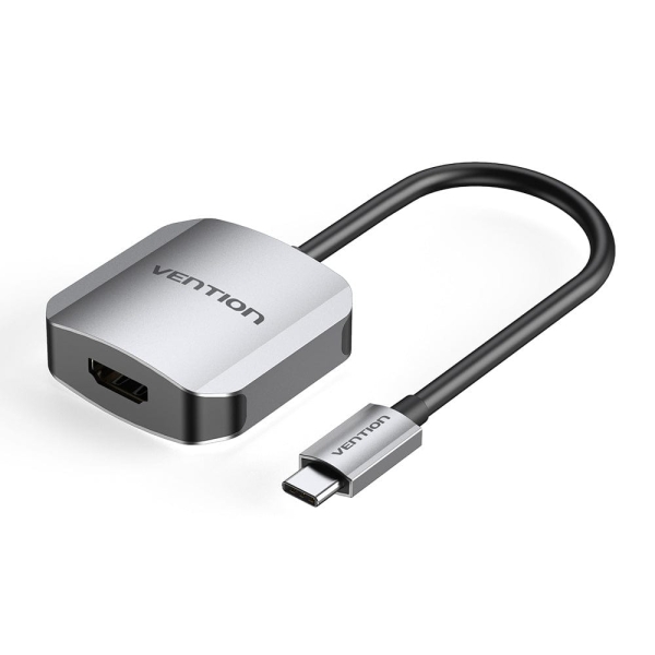 Vention Adaptador USB-C a HDMI/VGA Hembra - 0.15m - Color Gris