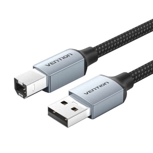 Vention Cable Impresora USB 2.0 Macho a USB-B Macho - 2m - Trenzado - Color Gris
