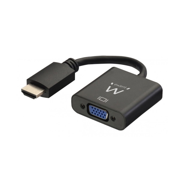 Ewent EW9864 Convertidor HDMI a VGA con Audio - Resolucion Maxima 1920 x 1200 -Color Negro