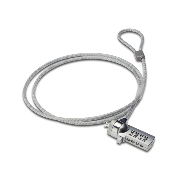 Ewent EW1241 Candado para Portatil con Combinacion - cable 1.5m - Color Plata