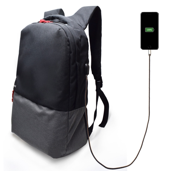 Ewent EW2529 Mochila para Portatil hasta 17" - Puerto de Carga USB - a Prueba de Agua - Color Negro