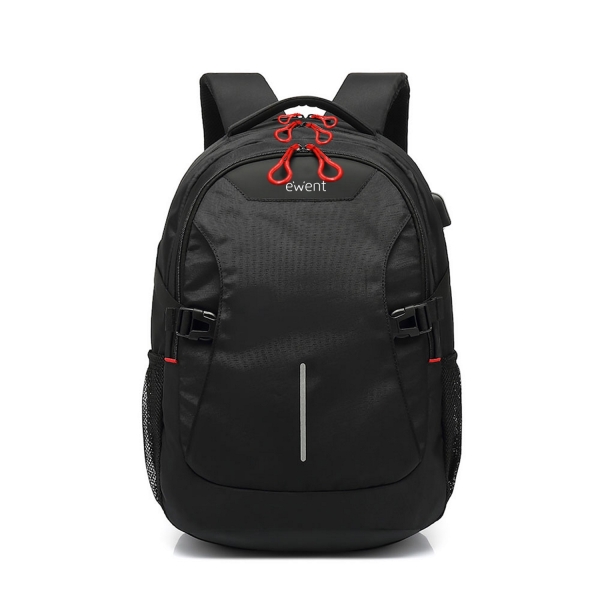 Ewent EW2526 Mochila para Portatil hasta 15" - Puerto USB - Tirantes Ajustables - color Negro