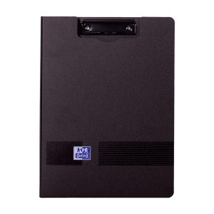 Oxford Live & Go Carpeta con Pinza Metalica - Fabricada en Polifoam - Bolsillo Interior - Color Negro