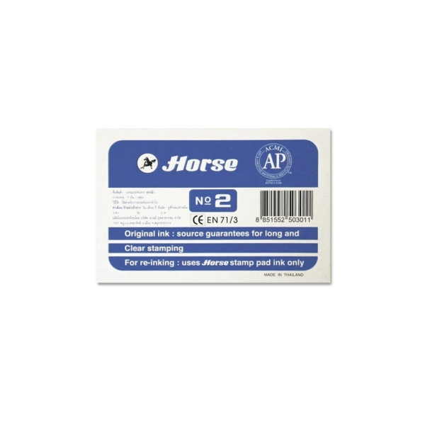 Horse Tampon Metalico Nº2 - Facil de Recargar - Resistente y Duradero - Color Azul