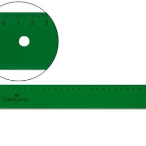 Faber-Castell Regla Tecnica Recta 30cm - Color Verde Transparente