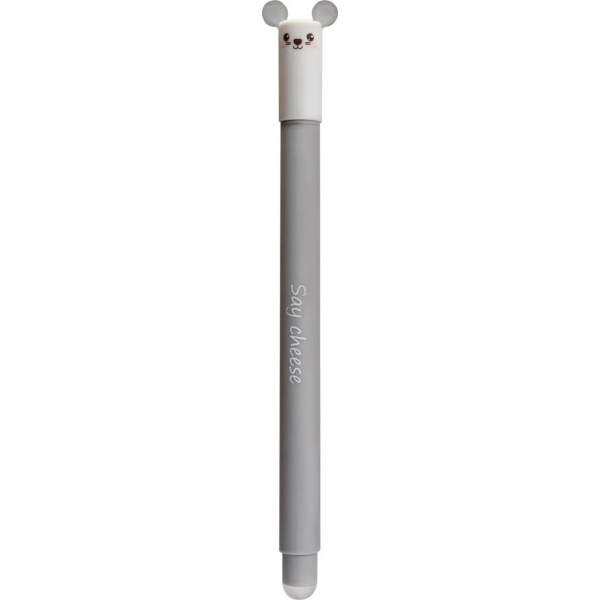 Eberhard Faber Animal Erase It! Boligrafo Borrable Tinta Gel Azul - Trazo 0.7mm - Tacto Soft - Diseño Raton