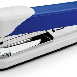 Novus Stabil Grapadora de Sobremesa - Capacidad de grapado 30 Hojas - Grapas 24/6, 26/6 - Grapado Abierto, Cerrado y Clavado - Color Blanco/Azul