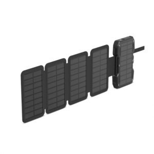Head Powerbank Solar 10.000mAh 22.5W - Carga Solar con 5 Paneles - Con Power Delivery, Carga Simultanea, Carga Inalambrica - Pantalla LCD y Linterna - Color Negro