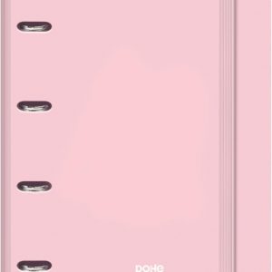Dohe Serenity Polyfoam Carpeta de 4 Anillas Mixtas de 35mm A4 Recambio 100 Hojas Cuadricula 5mm - Cubierta de Polyfoam 2mm - Cierre con Goma - Incluye 4 Separadores y Sobre de Polipropileno - Color Rosa