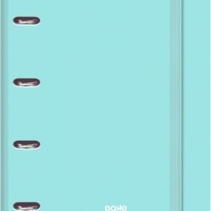 Dohe Serenity Polyfoam Carpeta de 4 Anillas Mixtas de 35mm A4 Recambio 100 Hojas Cuadricula 5mm - Cubierta de Polyfoam 2mm - Cierre con Goma - Incluye 4 Separadores y Sobre de Polipropileno - Color Verde