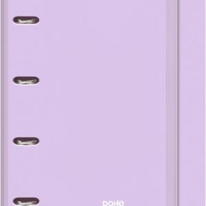 Dohe Serenity Polyfoam Carpeta de 4 Anillas Mixtas de 35mm A4 Recambio 100 Hojas Cuadricula 5mm - Cubierta de Polyfoam 2mm - Cierre con Goma - Incluye 4 Separadores y Sobre de Polipropileno - Color Morado
