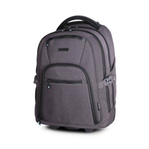 Urban Factory Heavee Green Mochila de Viaje para Portatil hasta 16" - Transformable en Carro - Ecologica - Color Gris