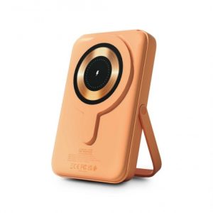 Urban Factory Magnee Power Powerbank Universal 10000mAh - Entrada USB-C - Salida USB-C, USB-A e Inalambrica - Color Albaricoque