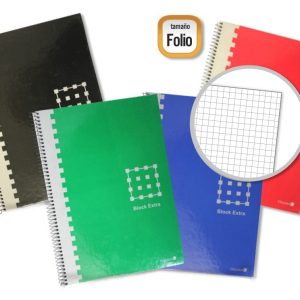 Golden Cuaderno Espiral Folio 80 Hojas 60grs. Cuadricula - Margen Remarcado - Tapa Extradura - Colores Surtidos