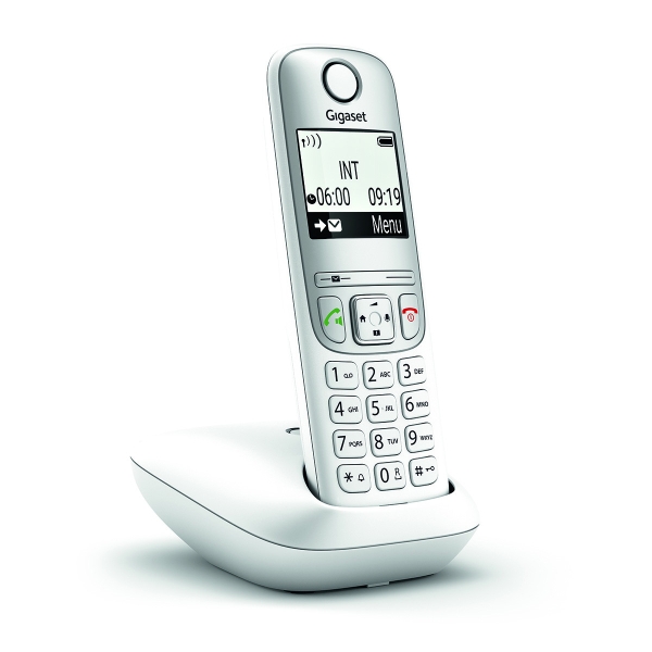 Gigaset A690 Telefono Inalambrico Dect - Identificador de Llamadas - Manos Libres - Control de Volumen - Color Blanco