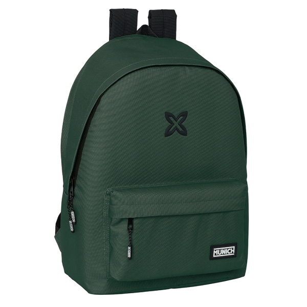 Safta Munich Basicos Mochila para Portatil 15.6" - Conector USB - 2 Compartimentos - 31x44x18cm - Color Verde