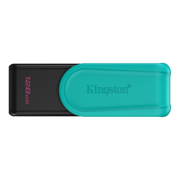 Kingston DataTraveler Exodia Memoria USB 128GB - USB 3.2 Gen 1 - Tapa Giratoria - Color Turquesa
