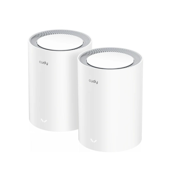 Cudy Pack de 2 Sistemas WiFi Mesh 7 Gigabit Dual Band BE3600 - Velocidad hasta 1000Mbps - 3 Puertos - Antenas Internas - Color Blanco