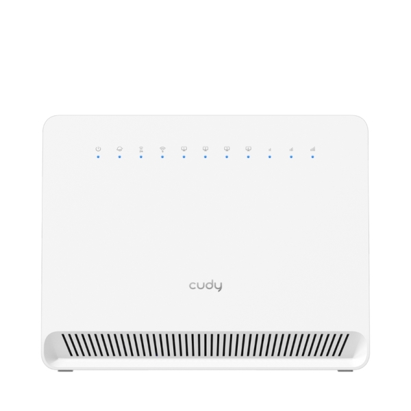 Cudy Router Gigabit WiFi 4G LTE Cat 6 AC1200 - Velocidad hasta 1000Mbps - 4 Puertos - Antenas Internas - 1 Ranura Nano SIM - Cat 6 - Color Blanco