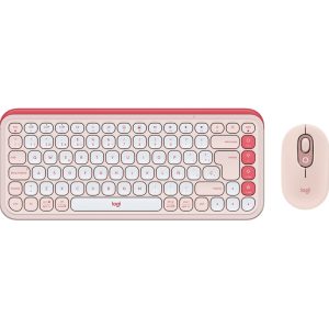Logitech Pop Icon Combo Pack Inalambrico Teclado Multimedia + Raton - Bluetooth - Autonomia Teclado 36 Meses - Raton 24 Meses - Color Rosa y Blanco