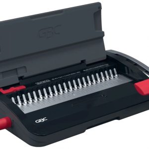 GBC CombBind CB12 Encuadernadora Manual de Canutillo - Encuaderna hasta 165 Hojas A4 - Puede Perforar hasta 14 Hojas - Rapida y Sencilla de Usar - Color Negro